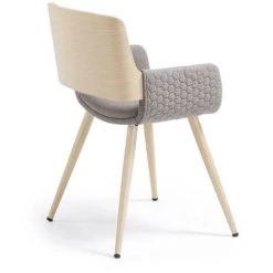 Kave Home - Chaise De Salle à Manger Angie Gris Clair Avec Accoudoirs Et Pieds En Acier Avec Effet Bois - Gris 9 Kave Home - Chaise De Salle à Manger Angie Gris Clair Avec Accoudoirs Et Pieds En Acier Avec Effet Bois - Gris -KAVE HOME Soldes 2022 12437338 3