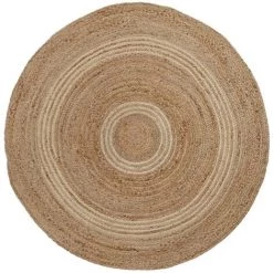 Kave Home - Tapis Saht Rond Ø 100 Cm En Jute Naturel - Naturel