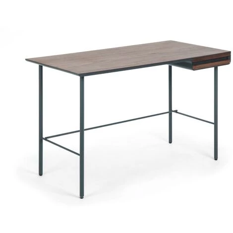 Kave Home - Bureau Kesia 120 X 60 Cm En Contreplaqué De Noyer - Noir 3 Kave Home - Bureau Kesia 120 X 60 Cm En Contreplaqué De Noyer - Noir