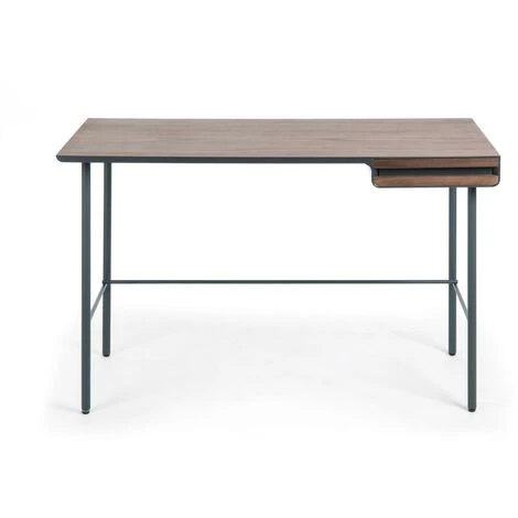 Kave Home - Bureau Kesia 120 X 60 Cm En Contreplaqué De Noyer - Noir 4 Kave Home - Bureau Kesia 120 X 60 Cm En Contreplaqué De Noyer - Noir – Image 2