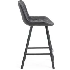 Kave Home - Tabouret De Bar Adela Graphite 66 Cm Avec Dossier En Polyuréthane Et Pieds En Acier Noir - Noir 7 Kave Home - Tabouret De Bar Adela Graphite 66 Cm Avec Dossier En Polyuréthane Et Pieds En Acier Noir - Noir -KAVE HOME Soldes 2022 12437365 2