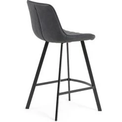 Kave Home - Tabouret De Bar Adela Graphite 66 Cm Avec Dossier En Polyuréthane Et Pieds En Acier Noir - Noir 8 Kave Home - Tabouret De Bar Adela Graphite 66 Cm Avec Dossier En Polyuréthane Et Pieds En Acier Noir - Noir -KAVE HOME Soldes 2022 12437365 3