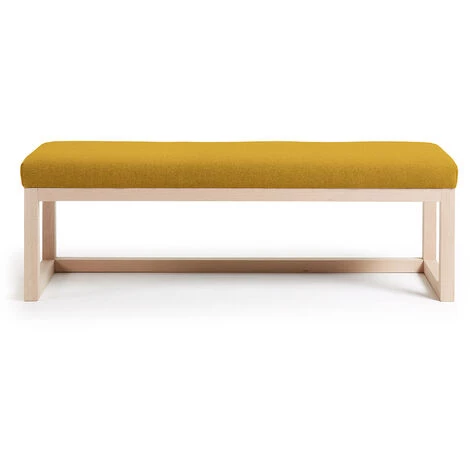 Kave Home - Banquette Loya Moutarde 128 Cm Tapisée Avec Structure En Bois Massif De Hêtre - Moutarde 4 Kave Home - Banquette Loya Moutarde 128 Cm Tapisée Avec Structure En Bois Massif De Hêtre - Moutarde – Image 2