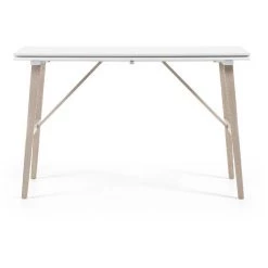 Kave Home - Console Extensible Aruna Blanca Rectangulaire 130 X 45 (90) Cm Avec Pieds En Acier Effet Bois - Blanc -KAVE HOME Soldes 2022 12437416 3