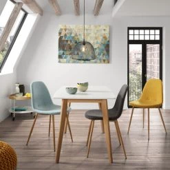 Kave Home - Table De Salle à Manger Anit Rectangulaire 120 X 75 Cm Blanc Avec Pieds En Bois De Frêne - Blanc -KAVE HOME Soldes 2022 12437434 3