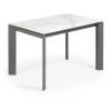 Kave Home - Table De Salle à Manger Extensible Axis Rectangulaire 120 (180) X 80 Cm En Porcelaine Kalos Blanc Avec Pieds En Acier Graphite - Blanc 2 Kave Home - Table De Salle à Manger Extensible Axis Rectangulaire 120 (180) X 80 Cm En Porcelaine Kalos Blanc Avec Pieds En Acier Graphite - Blanc -KAVE HOME Soldes 2022 12437435 1