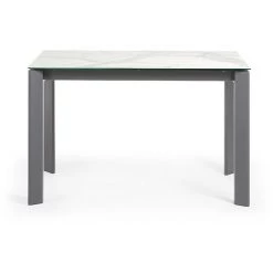 Kave Home - Table De Salle à Manger Extensible Axis Rectangulaire 120 (180) X 80 Cm En Porcelaine Kalos Blanc Avec Pieds En Acier Graphite - Blanc 8 Kave Home - Table De Salle à Manger Extensible Axis Rectangulaire 120 (180) X 80 Cm En Porcelaine Kalos Blanc Avec Pieds En Acier Graphite - Blanc -KAVE HOME Soldes 2022 12437435 3