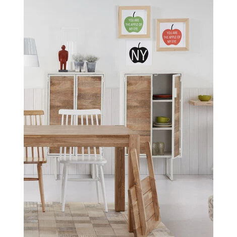 Kave Home - Table De Salle à Manger Extensible Isbel Rectangulaire 140 (220) X 90 Cm En Bois Massif De Chêne - Naturel 6 Kave Home - Table De Salle à Manger Extensible Isbel Rectangulaire 140 (220) X 90 Cm En Bois Massif De Chêne - Naturel – Image 4