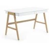 Kave Home - Bureau Dyana En MDF Laqué Blanc Et Pieds En Chêne Massif 120 X 60 Cm - Naturel 2 Kave Home - Bureau Dyana En MDF Laqué Blanc Et Pieds En Chêne Massif 120 X 60 Cm - Naturel -KAVE HOME Soldes 2022 12437458 1