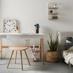 Kave Home - Bureau Dyana En MDF Laqué Blanc Et Pieds En Chêne Massif 120 X 60 Cm - Naturel 8 Kave Home - Bureau Dyana En MDF Laqué Blanc Et Pieds En Chêne Massif 120 X 60 Cm - Naturel -KAVE HOME Soldes 2022 12437458 3