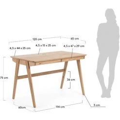Kave Home - Bureau Julia En Contreplaqué Et Frêne Massif 120 X 65 Cm - Naturel 9 Kave Home - Bureau Julia En Contreplaqué Et Frêne Massif 120 X 65 Cm - Naturel -KAVE HOME Soldes 2022 12437459 4