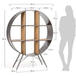 Kave Home - Étagère Halie 120 X 152 Cm En Bois Massif De Sapin Et Structure En Acier Noir - Gris 7 Kave Home - Étagère Halie 120 X 152 Cm En Bois Massif De Sapin Et Structure En Acier Noir - Gris -KAVE HOME Soldes 2022 12437472 3