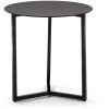 Kave Home - Table D'appoint Raeam Noire Ronde Ø 50 Cm En Verre Trempé Et Pieds En Acier Noir - Noir 1 Kave Home - Table D'appoint Raeam Noire Ronde Ø 50 Cm En Verre Trempé Et Pieds En Acier Noir - Noir -KAVE HOME Soldes 2022 12437477 1