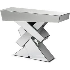 Kave Home - Console De Miroirs Biseautés Louis Rectangulaire 115,5 X 33 Cm En Verre - Argenté