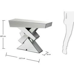 Kave Home - Console De Miroirs Biseautés Louis Rectangulaire 115,5 X 33 Cm En Verre - Argenté -KAVE HOME Soldes 2022 12437479 3