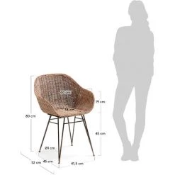 Kave Home - Chaise De Salle à Manger Chart En Rotin Et Pieds En Acier - Naturel 11 Kave Home - Chaise De Salle à Manger Chart En Rotin Et Pieds En Acier - Naturel -KAVE HOME Soldes 2022 12437625 5