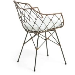 Kave Home - Chaise De Salle à Manger Endora Marron Avec Accoudoirs Et Structure En Métal Et Rotin - Marron 9 Kave Home - Chaise De Salle à Manger Endora Marron Avec Accoudoirs Et Structure En Métal Et Rotin - Marron -KAVE HOME Soldes 2022 12437658 3