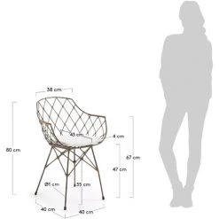 Kave Home - Chaise De Salle à Manger Endora Marron Avec Accoudoirs Et Structure En Métal Et Rotin - Marron 11 Kave Home - Chaise De Salle à Manger Endora Marron Avec Accoudoirs Et Structure En Métal Et Rotin - Marron -KAVE HOME Soldes 2022 12437658 5