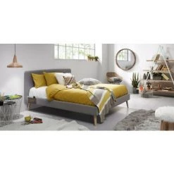 Kave Home - Lit Dyla Gris 160 X 200 Cm Avec Structure En Bois De Hêtre Et Mousse De Polyuréthane En Tissu Avec Traitement Anti-tâches - Gris 10 Kave Home - Lit Dyla Gris 160 X 200 Cm Avec Structure En Bois De Hêtre Et Mousse De Polyuréthane En Tissu Avec Traitement Anti-tâches - Gris -KAVE HOME Soldes 2022 12437698 4