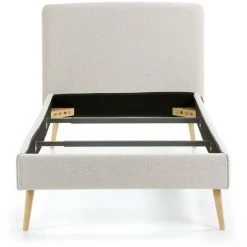 Kave Home - Lit Dyla Beige De 90 X 190 Cm Avec Structure En Bois De Hêtre Et Mousse De Polyuréthane En Tissu Avec Traitement Anti-tâches - Beige 9 Kave Home - Lit Dyla Beige De 90 X 190 Cm Avec Structure En Bois De Hêtre Et Mousse De Polyuréthane En Tissu Avec Traitement Anti-tâches - Beige -KAVE HOME Soldes 2022 12437702 3