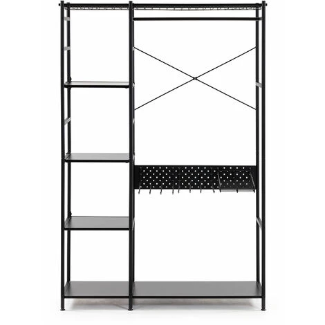 Kave Home - Armoire Ouverte Storn Noir 120 X 182 Cm En Acier - Noir 4 Kave Home - Armoire Ouverte Storn Noir 120 X 182 Cm En Acier - Noir – Image 2
