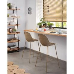 Kave Home - Tabouret Quinby Beige Hauteur 75 Cm - Beige 10 Kave Home - Tabouret Quinby Beige Hauteur 75 Cm - Beige -KAVE HOME Soldes 2022 13833281 4