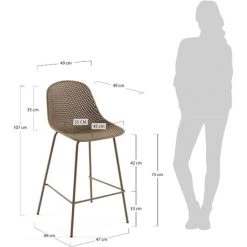 Kave Home - Tabouret Quinby Beige Hauteur 75 Cm - Beige 11 Kave Home - Tabouret Quinby Beige Hauteur 75 Cm - Beige -KAVE HOME Soldes 2022 13833281 5