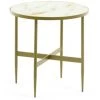 Kave Home - Table D'appoint Elisenda En Verre Blanc Et Structure En Acier Finition Dorée Ø 50 Cm - Blanc 2 Kave Home - Table D'appoint Elisenda En Verre Blanc Et Structure En Acier Finition Dorée Ø 50 Cm - Blanc -KAVE HOME Soldes 2022 14119248 1