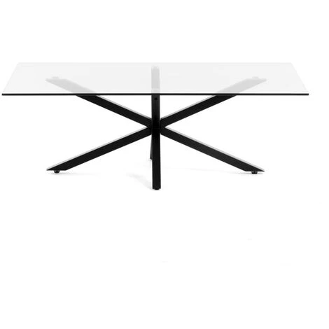 Kave Home - Table Basse Argo 130 X 70 Cm En Verre Et Pieds Noir - Noir 4 Kave Home - Table Basse Argo 130 X 70 Cm En Verre Et Pieds Noir - Noir – Image 2