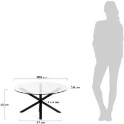Kave Home - Table Basse Full Argo En Verre Et Pieds En Acier Noir Ø 82 Cm - Transparent 7 Kave Home - Table Basse Full Argo En Verre Et Pieds En Acier Noir Ø 82 Cm - Transparent -KAVE HOME Soldes 2022 14119252 3