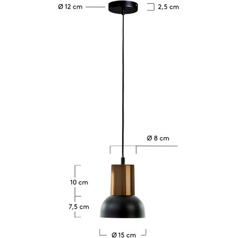Kave Home - Suspension Amina - Cuivre 5 Kave Home - Suspension Amina - Cuivre – Image 3