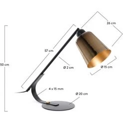 Kave Home - Lampe De Table Anina En Métal Avec Finition Noire Et Cuivre - Cuivre 7 Kave Home - Lampe De Table Anina En Métal Avec Finition Noire Et Cuivre - Cuivre -KAVE HOME Soldes 2022 14244917 3