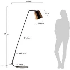 Kave Home - Lampadaire Anina - Cuivre 7 Kave Home - Lampadaire Anina - Cuivre -KAVE HOME Soldes 2022 14244922 3