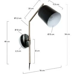 Kave Home - Applique Pryia - Noir 7 Kave Home - Applique Pryia - Noir -KAVE HOME Soldes 2022 14244931 3