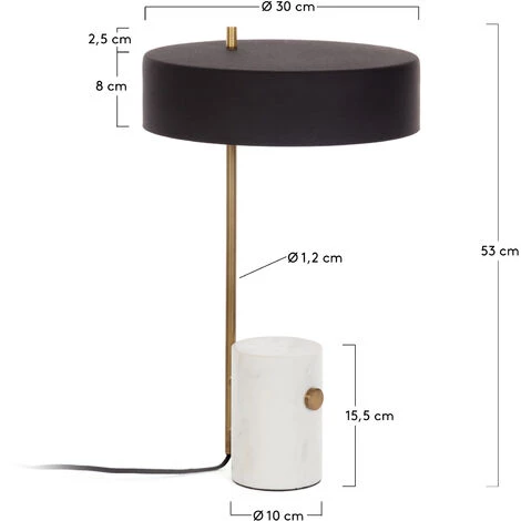 Kave Home - Lampe De Table Phant - Noir 5 Kave Home - Lampe De Table Phant - Noir – Image 3