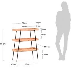 Kave Home - Étagère Basi 73 X 90 Cm - Naturel -KAVE HOME Soldes 2022 14455887 5