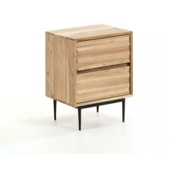 Kave Home - Table De Chevet Delsie En Acacia Massif 40 X 55 Cm - Naturel