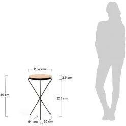 Kave Home - Table D'appoint Ayumi Ø 32 Cm - Naturel 7 Kave Home - Table D'appoint Ayumi Ø 32 Cm - Naturel -KAVE HOME Soldes 2022 14455897 3