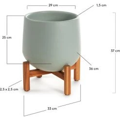 Kave Home - Cache-pot Denpasar Ø 29 Cm - Gris -KAVE HOME Soldes 2022 14969785 3