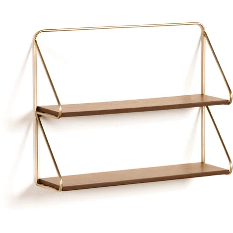 Kave Home - Étagère Catrina En Acier Finition Dorée 51 X 42 Cm - Naturel 3 Kave Home - Étagère Catrina En Acier Finition Dorée 51 X 42 Cm - Naturel