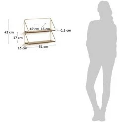 Kave Home - Étagère Catrina En Acier Finition Dorée 51 X 42 Cm - Naturel 7 Kave Home - Étagère Catrina En Acier Finition Dorée 51 X 42 Cm - Naturel -KAVE HOME Soldes 2022 15117341 3