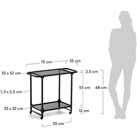 Kave Home - Table D'appoint Duilia 75 X 35 Cm - Noir 6 Kave Home - Table D'appoint Duilia 75 X 35 Cm - Noir – Image 4