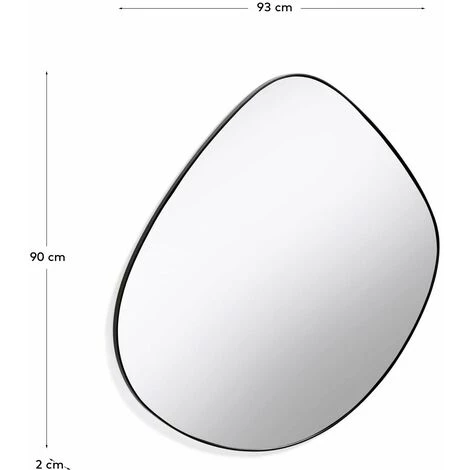 Kave Home - Miroir Anera En Acier 93 X 90 Cm - Noir 5 Kave Home - Miroir Anera En Acier 93 X 90 Cm - Noir – Image 3