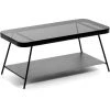 Kave Home - Table Basse Duilia En Verre Gris Fumé Et Structure En Acier Noir 90 X 45 Cm - Noir -KAVE HOME Soldes 2022 15117359 1