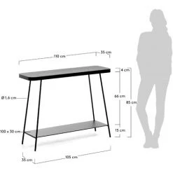 Kave Home - Console Duilia 110 X 85 Cm - Noir 9 Kave Home - Console Duilia 110 X 85 Cm - Noir -KAVE HOME Soldes 2022 15117361 4