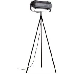 Kave Home - Lampadaire Arete En Acier Noir Avec Trépied - Noir