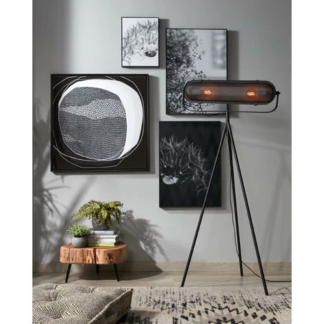 Kave Home - Lampadaire Arete En Acier Noir Avec Trépied - Noir 4 Kave Home - Lampadaire Arete En Acier Noir Avec Trépied - Noir – Image 2