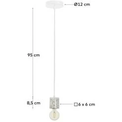 Kave Home - Suspension Analia Carré - Blanc 7 Kave Home - Suspension Analia Carré - Blanc -KAVE HOME Soldes 2022 15542160 3