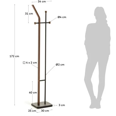 Kave Home - Portemanteau Magali 172 Cm - Noir 5 Kave Home - Portemanteau Magali 172 Cm - Noir – Image 3