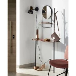 Kave Home - Console Avec Portemanteau Marcolina 80 X 160 Cm - Noir 8 Kave Home - Console Avec Portemanteau Marcolina 80 X 160 Cm - Noir -KAVE HOME Soldes 2022 15632388 3